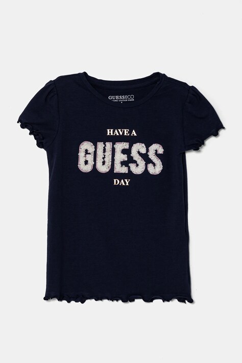 Guess tricou copii culoarea albastru marin, K5RI28 K6YW4
