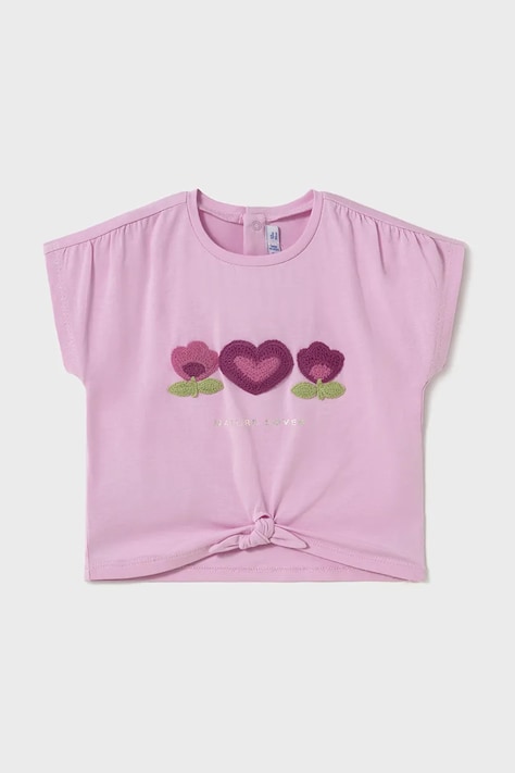 Mayoral t-shirt dziecięcy kolor fioletowy 1046