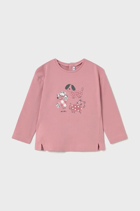 Mayoral longsleeve copii culoarea roz, 1051