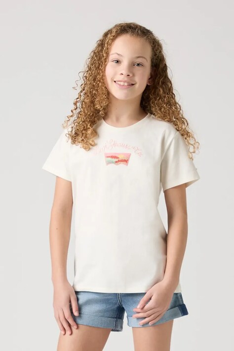 Dětské tričko Levi's SS DESERT BATWING TEE béžová barva, 4EM161