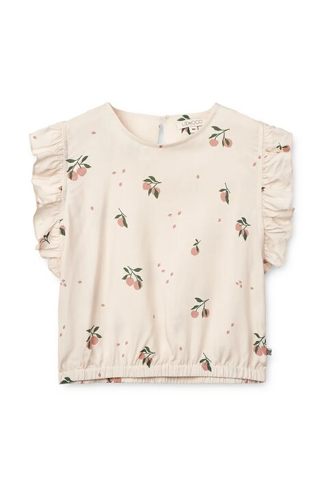 Detský top Liewood Emery Printed Viscose Top béžová farba, LW19838