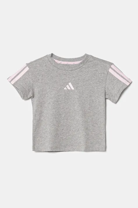 adidas t-shirt bawełniany dziecięcy kolor szary JJ0944