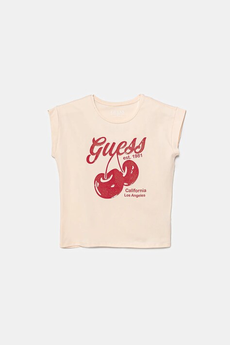 Guess tricou copii culoarea bej, J5GI00 K6YW4