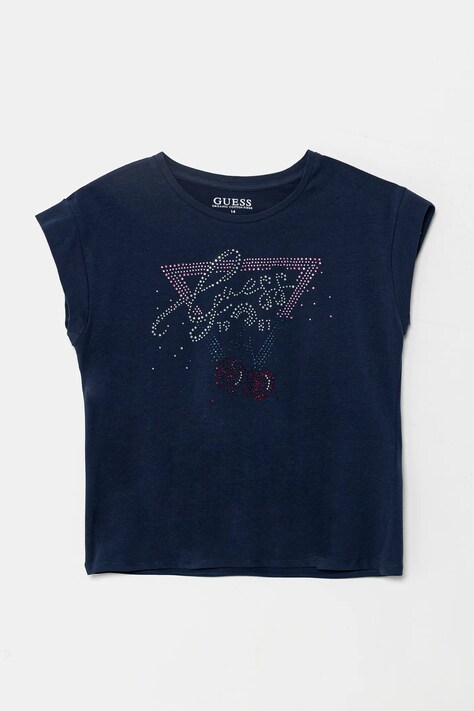 Guess maglietta per bambini colore blu navy J5GI01 K6YW4