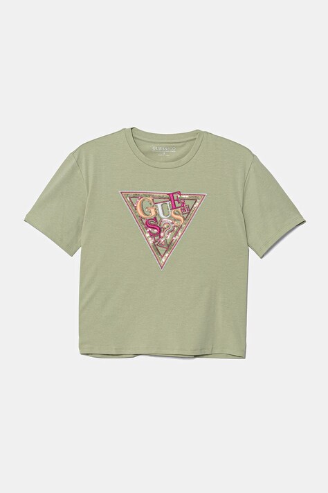 Guess tricou copii culoarea verde, J5GI04 K6YW4