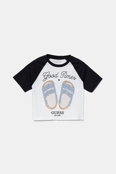 Guess tricou de bumbac pentru copii culoarea albastru marin, J5GI06 K8HM4