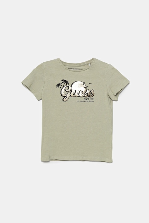 Guess t-shirt dziecięcy kolor zielony J5GI17 K6YW4