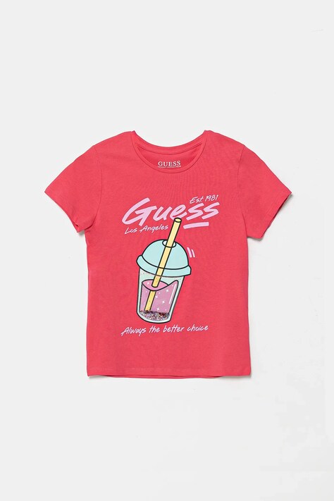 Guess tricou copii culoarea roz, J5GI31 K6YW4