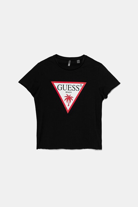 Dětské bavlněné tričko Guess černá barva, J5GI36 JA914