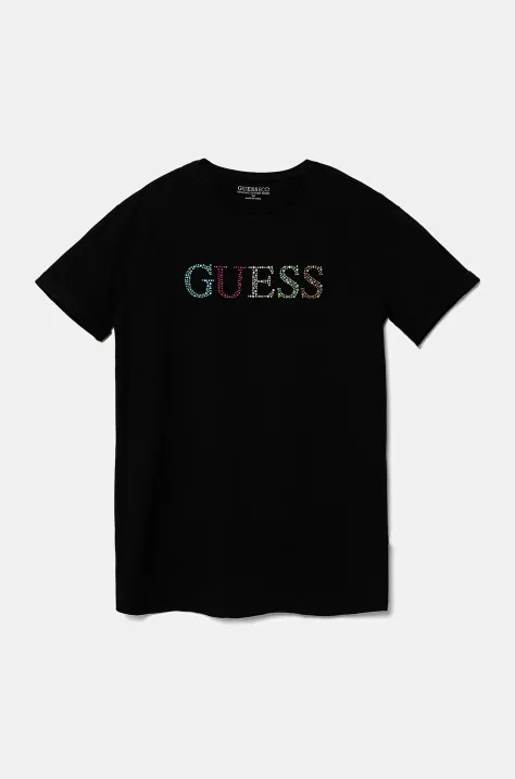 Guess t-shirt dziecięcy kolor czarny J5GI38 J1314