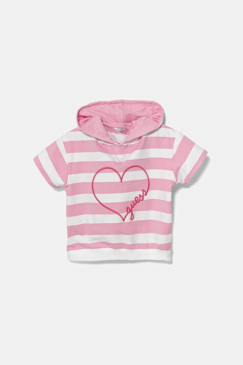 Guess t-shirt dziecięcy kolor różowy J5GQ05 KBOR4