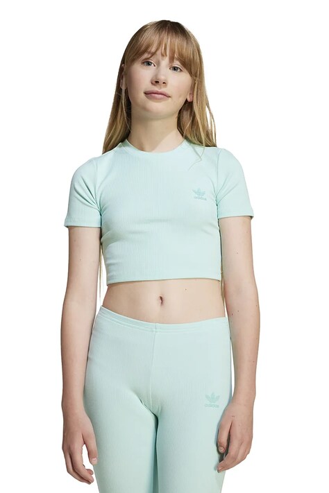 adidas Originals tricou copii culoarea turcoaz, JI5783