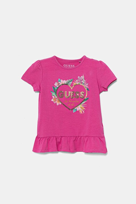 Guess tricou copii culoarea roz, K5GI10 K6YW4