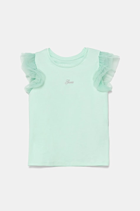 Guess t-shirt dziecięcy kolor turkusowy K5GI18 K6YW4