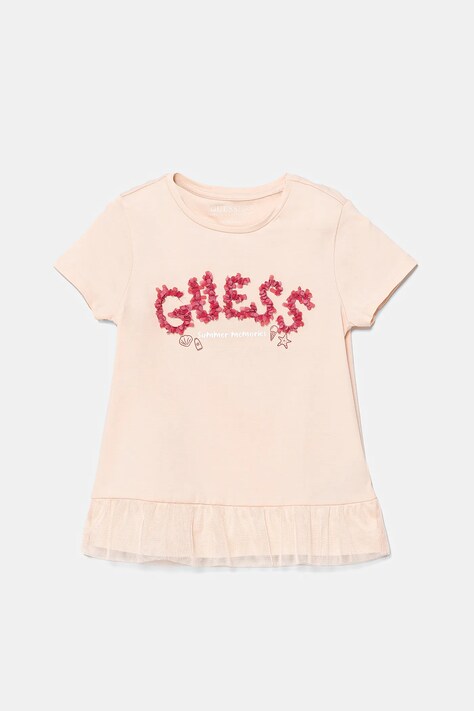 Guess tricou copii culoarea bej, K5GI21 K6YW4