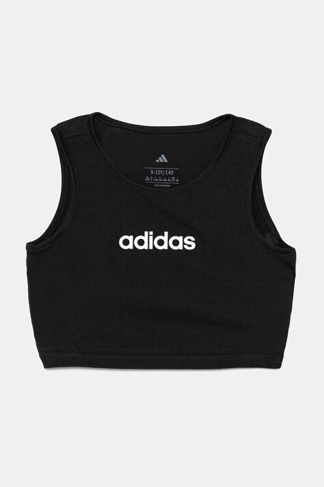 Dětský bavlněný top adidas černá barva, JC9732