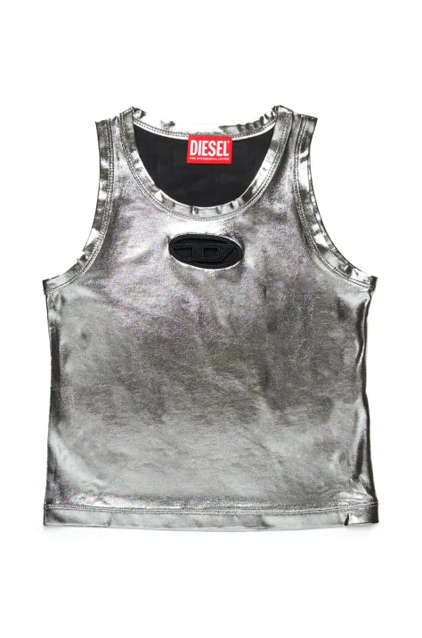 Dječji top Diesel TLYNYS T-SHIRT boja: srebrna, J02178