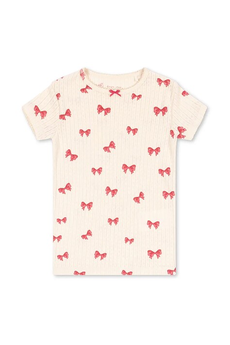 Tričko Konges Sløjd MINNIE TEE GOTS béžová barva, KS103151