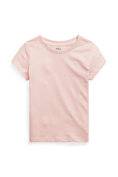 Dětské bavlněné tričko Polo Ralph Lauren oranžová barva, 312833549033