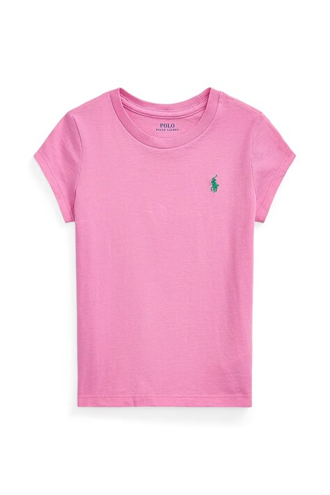 Polo Ralph Lauren tricou de bumbac pentru copii culoarea roz, 312833549081