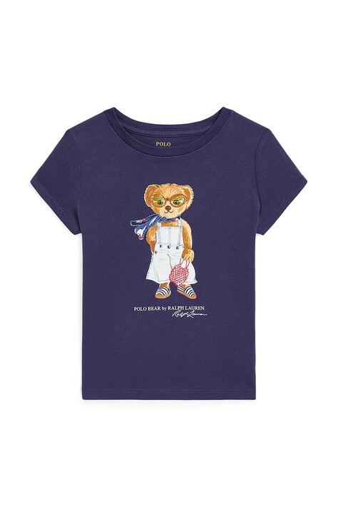 Polo Ralph Lauren tricou de bumbac pentru copii culoarea albastru marin, 312965226001
