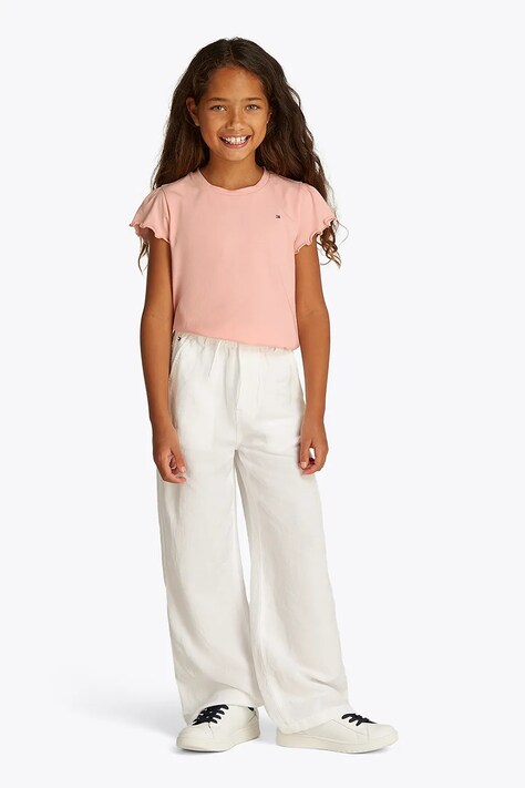 Tommy Hilfiger tricou copii culoarea portocaliu, KG0KG07052