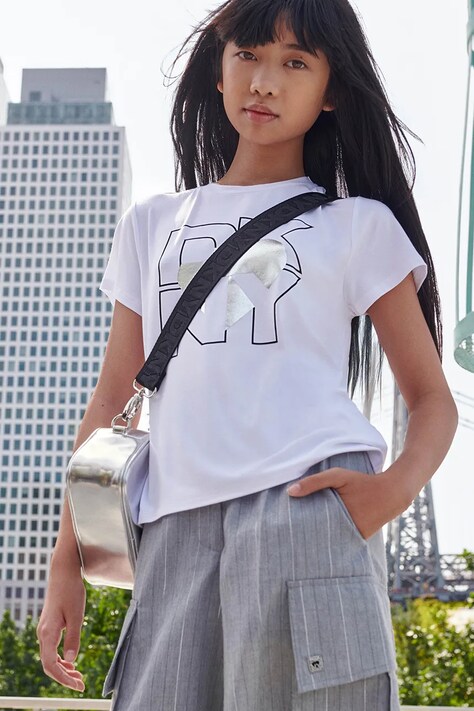 Детская футболка Dkny цвет серый D62305