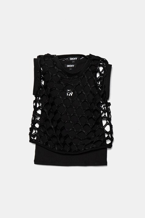 Παιδικό top Dkny χρώμα: μαύρο, D62317