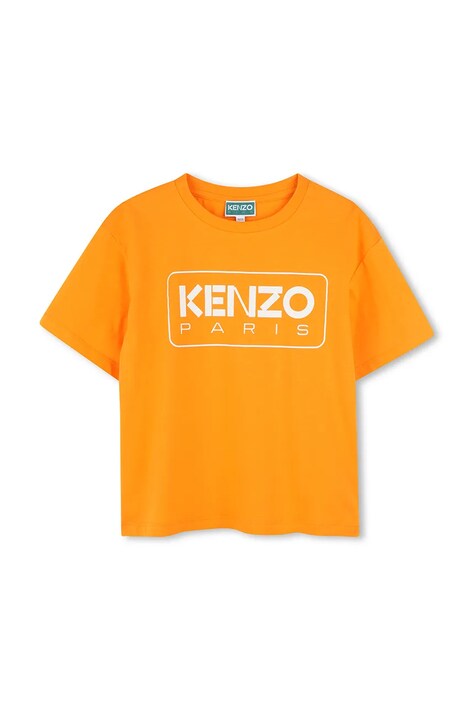 Дитяча бавовняна футболка Kenzo Kids колір помаранчевий K61064