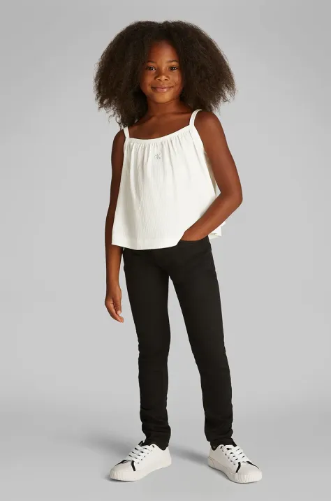 Παιδικό top Calvin Klein Jeans χρώμα: μπεζ, IG0IG02870