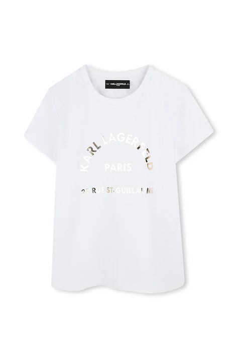 Karl Lagerfeld tricou copii culoarea alb, Z30447