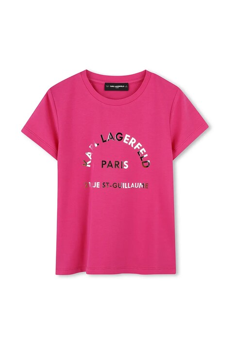 Karl Lagerfeld tricou copii culoarea roz, Z30447