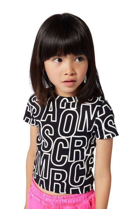 Дитяча футболка Marc Jacobs колір чорний W60462