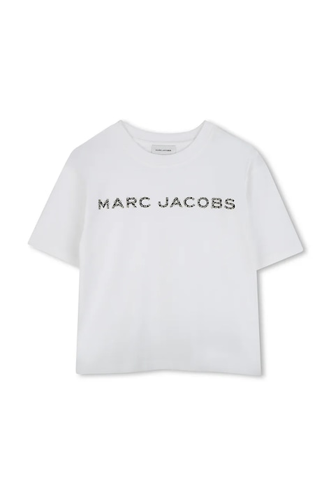 Dječja pamučna majica kratkih rukava Marc Jacobs boja: bijela, W60463