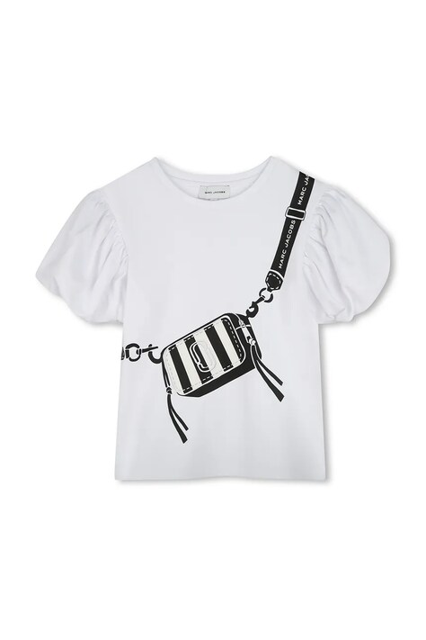 Marc Jacobs tricou de bumbac pentru copii culoarea alb, W60464