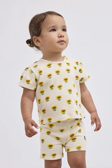 Dětské tričko Bobo Choses Sunflower béžová barva, 125AB109