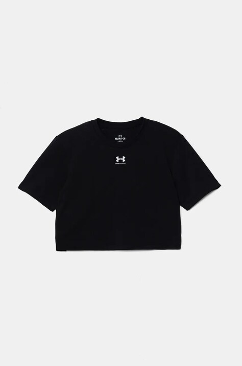 Under Armour tricou copii Rival SS culoarea negru, 1389755