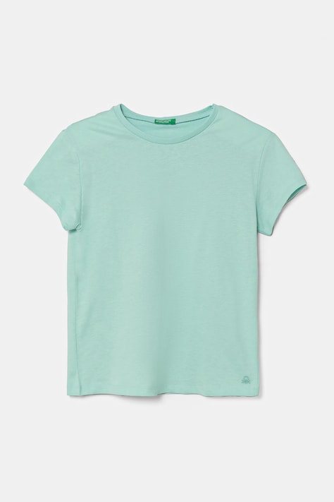 United Colors of Benetton t-shirt bawełniany dziecięcy kolor turkusowy 3I1XC109V