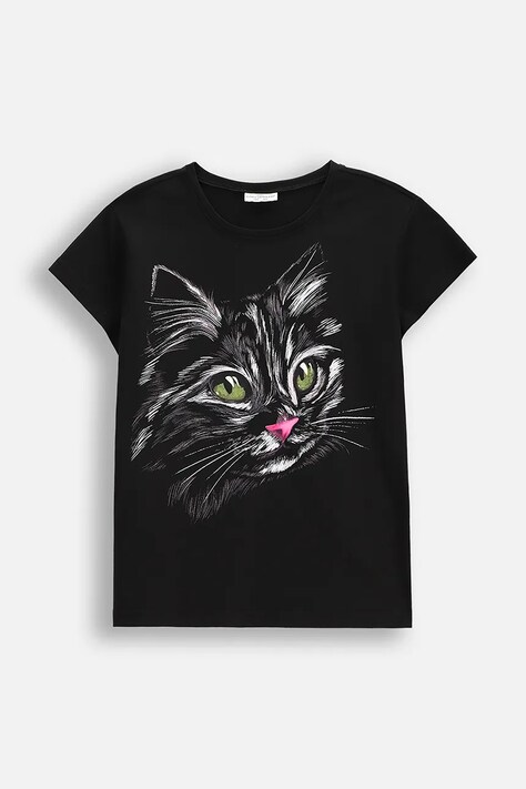 Coccodrillo maglietta per bambini colore nero EVERYDAY GIRL