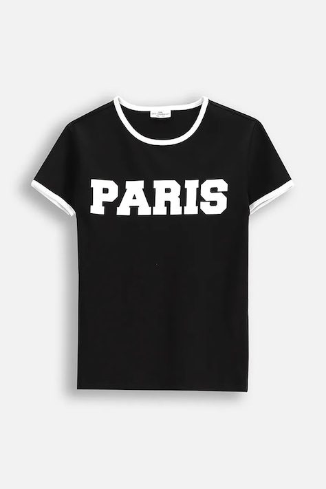 Детская футболка Coccodrillo цвет чёрный EVERYDAY GIRL