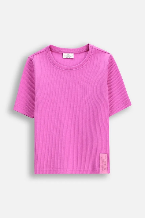 Dětské tričko Coccodrillo fialová barva, MAXITROPIC GIRL JUNIOR