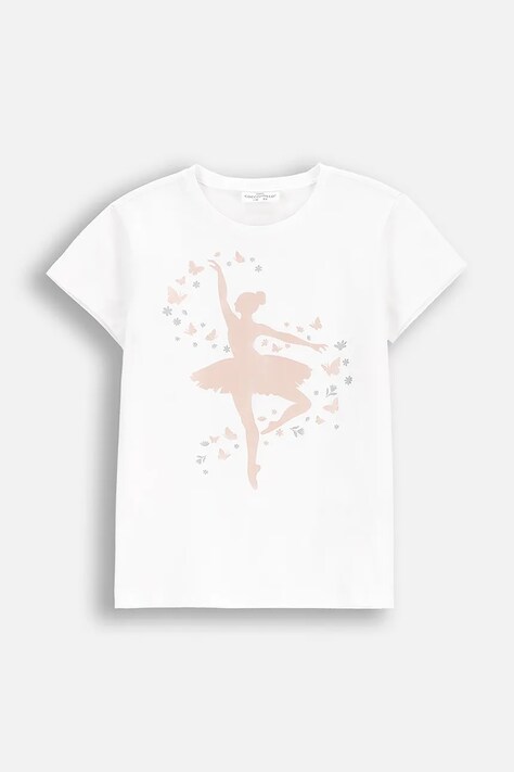 Coccodrillo tricou copii culoarea alb, EVERYDAY GIRL
