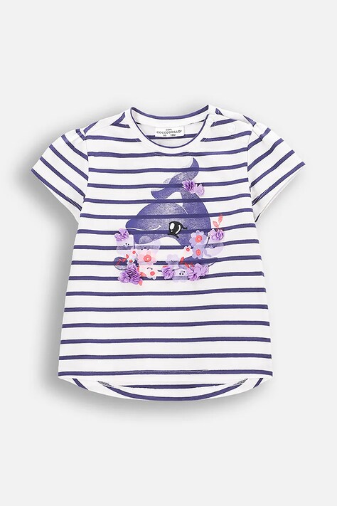 Coccodrillo t-shirt colore bianco HOLIDAY SPLASH GIRL NEWBORN