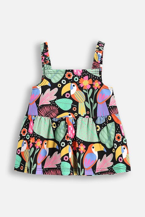 Coccodrillo t-shirt colore nero TROPICAL STORY GIRL KIDS