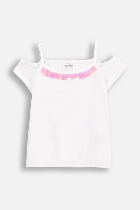 Coccodrillo t-shirt colore bianco INSIDE OCEAN GIRL KIDS