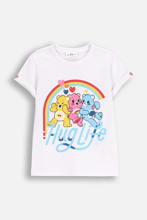 Детская футболка Coccodrillo цвет белый LICENCE GIRL