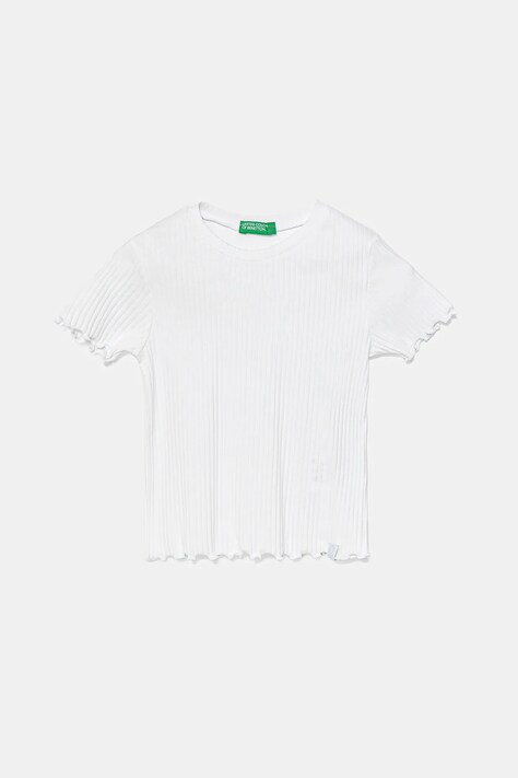 United Colors of Benetton tricou copii culoarea alb, 3F1AG10HZ