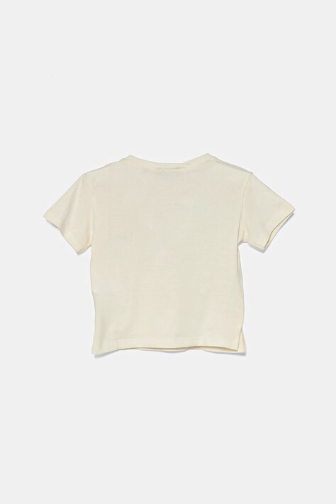 Дитяча бавовняна футболка United Colors of Benetton — SS25-TSG0LS, бежевий — фото 2