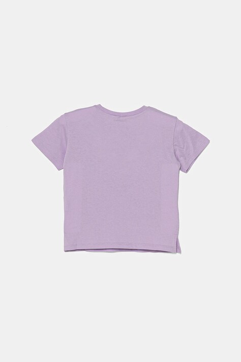 Дитяча бавовняна футболка United Colors of Benetton — SS25-TSG0LS, фіолетовий — фото 2
