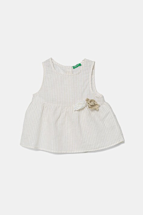 United Colors of Benetton top de in pentru copii culoarea bej, 59Y6GQ02F